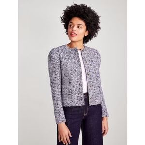 Kate Spade Tweed Puff Sleeve Jacket - Size 2